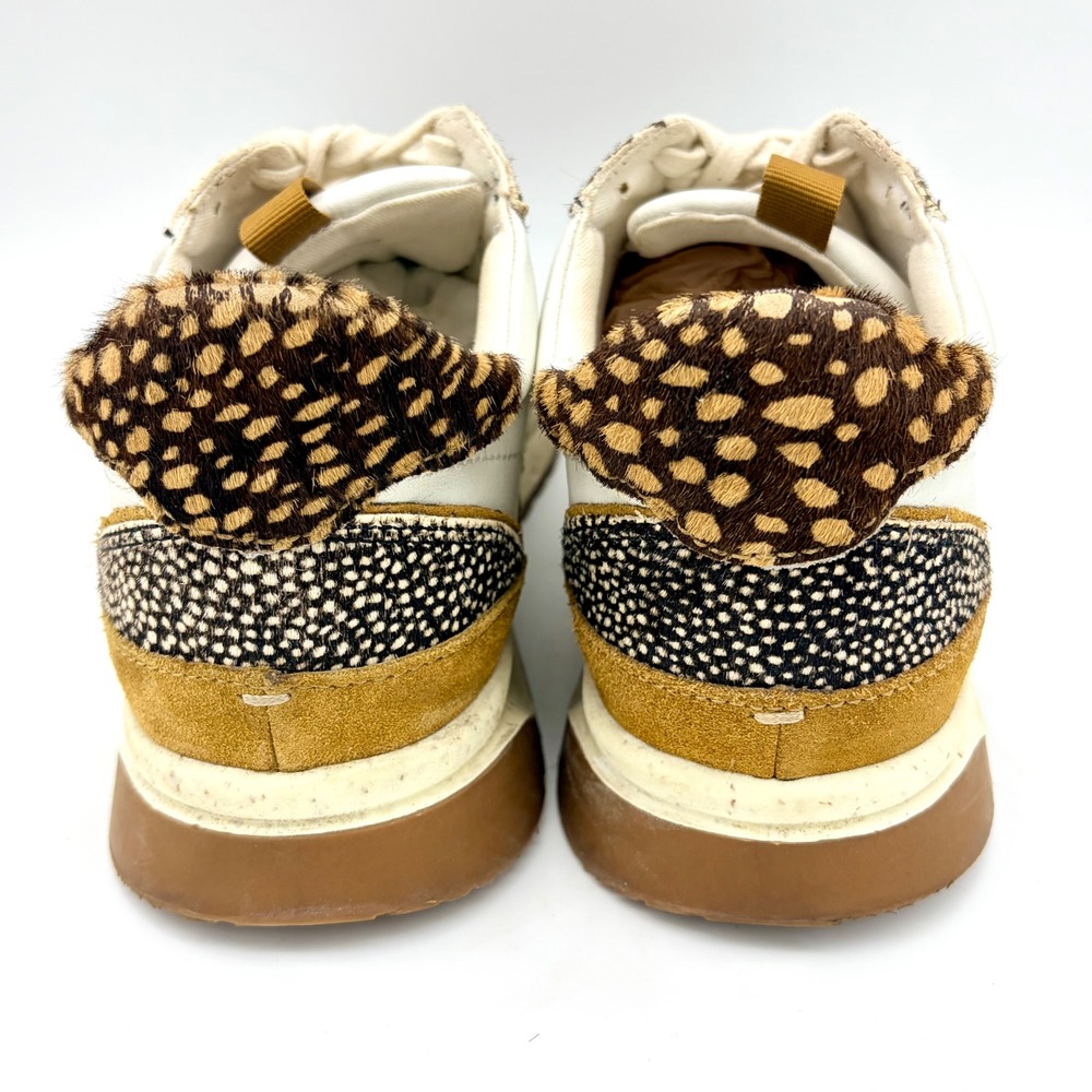 Madewell MWL Cloudlift Sneakers Womens 8.5 Animal Print Calf Hair Cream‎ Leather - Picture 5 of 11